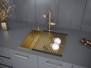 Мойка кухонная Paulmark Next PM215444-BG брашированное золото